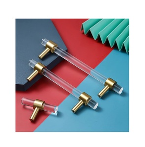 Drawer <b>Cabinet</b> Cupboard Kitchen Handle Drawer <b>Knobs</b> Hardware <b>Gold</b> Wardrobe Handles Furniture Acrylic Crafts - Product Image 1