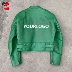 Veste en cuir de qualité supérieure pour homme, cuir véritable, couleur unie, logo personnalisé, taille plus, OEM ODM - Product Image 4