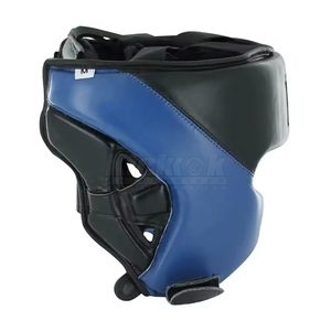 Casque de boxe noir et or en cuir PU avec fermeture à boucle réglable, visière transparente de protection, 7 aérations, unisexe adulte - Product Image 4