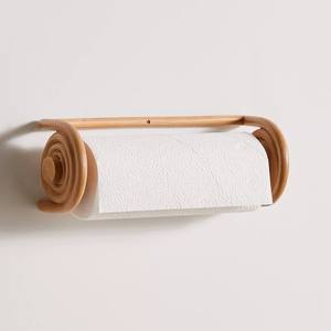 Soporte dispensador de papel higiénico, toallero montado en la pared de ratán, duradero, tendencia popular, hecho en Vietnam - Product Image 1