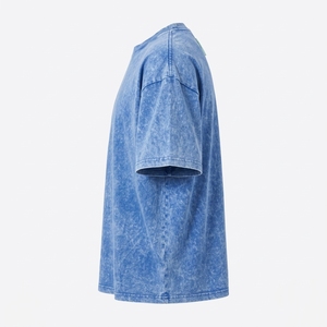 เสื้อยืดแขนสั้นลำลองผู้ชาย ทรงหลวม สีพื้น ล้างสีแบบแอซิด ผ้าฝ้าย 100% แห้งเร็ว ระบายอากาศดี เป็นมิตรกับสิ่งแวดล้อม ไม่หดตัว - Product Image 3
