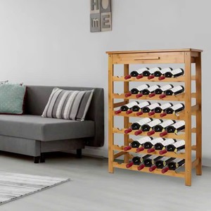 Caja de Almacenamiento Protectora de Madera Moderna Hecha a Mano, Ecológica, para el Hogar, con Cajón Deslizante, Porta Copas de Vino, Exhibidor Rectangular TPT - Product Image 1