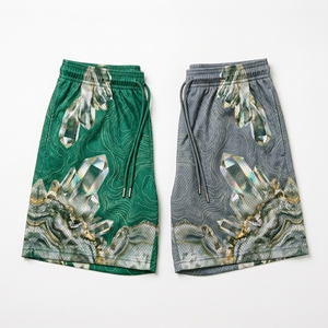 Shorts de sport pour hommes avec motif graphique de circuit imprimé cyberpunk personnalisé, sublimation, entraînement de basketball - Product Image 6