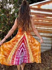 Women's Woven Eco-Friendly Tie Dye <b>Boho</b> Halter Maxi Beach <b>Dress</b> Handmade <b>Summer</b> - Product Image 5
