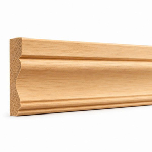 Premium Eco-Friendly <b>Solid</b> <b>Wood</b> Baseboard Molding Smooth Crown Trim for Elegant Architectural Interior Decoration - Product Image 1