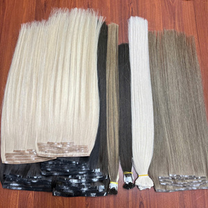 Producto estrella - Extensiones de cabello con clip sin costuras - Genius Weft - Punta plana - Precio al por mayor - Cabello vietnamita de la mejor calidad - Product Image 2