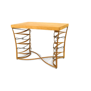 Iconic Metal Coffee <b>Table</b> With Glass <b>Top</b> Signature Design Stylish Furniture For High End Interior Decoration Spaces - Product Image 4
