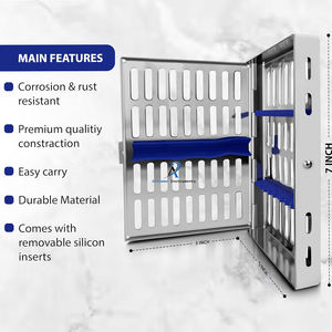 Caja de Almacenamiento para Autoclave Dental, Bandeja Organizadora de Instrumentos de Acero Inoxidable - Product Image 2
