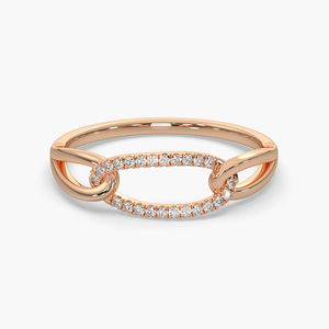 Bague de mode vintage pour femme, plaquée or, avec diamant de laboratoire certifié IGI pour mariage - Product Image 3