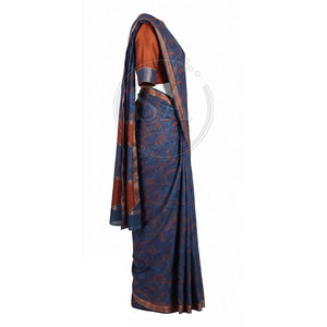 Sari élégant pour femmes, robe ethnique indienne drapée, vêtements traditionnels ornés, pour mariage, réception, festival, fête - Product Image 5