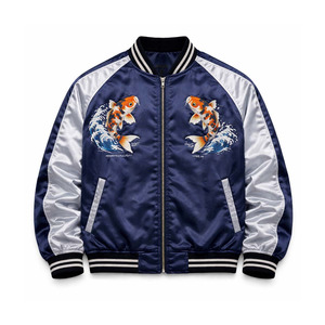 Blousons Bomber de Luxe Souvenir Sukajan pour Hommes, Design Premium, Personnalisés, Tendance, en Toile Respirante, à Quatre Phénix Légendaires, Fermeture Frontale Rapide - Product Image 1