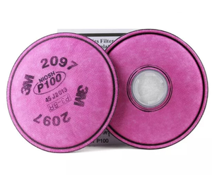 2097 P100 con Capa de Carbón para Alivio de Vapores Orgánicos de Nivel Anoquexo, Compatible con Mascarillas Tipo Bayoneta - Product Image 1