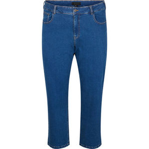 กางเกงยีนส์ทรงตรงเอวสูงแบบครอป ระบายอากาศได้ดี แฟชั่นสุดฮิตสำหรับผู้หญิง พร้อมปรับแต่งได้ - Product Image 2