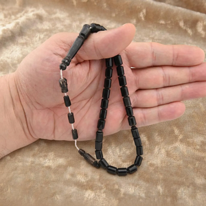 Cylinder Buffalo horn 33 beads Tasbih, <b>Islamic</b> Prayer Beads Misbaha <b>gift</b> - Product Image 1