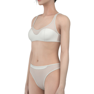 Ensemble de maillots de bain bikini col en V tendance, couleur unie, vente en gros, personnalisable - Product Image 5