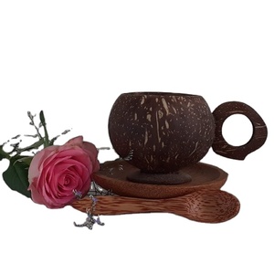 Gobelet à vin en noix de coco du Vietnam / Gobelet en bois de noix de coco / Gobelet en coque de noix de coco en gros avec support - Product Image 2