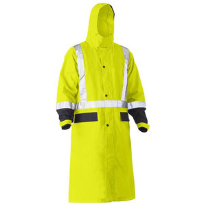 Chaqueta Impermeable con Capucha de Alta Visibilidad, Transpirable, Resistente al Agua, con Franjas Reflectantes, Manga Larga, para Adultos Unisex - Product Image 1