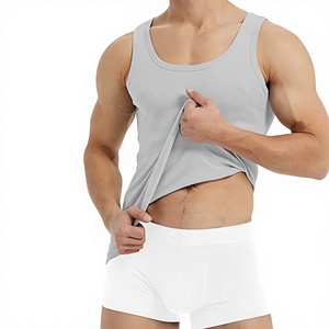 Custom <b>Men's</b> <b>White</b> Cotton Tank Top Sleeveless <b>Vest</b> Gym Fitness Undershirt Soft Breathable Casual OEM Wholesale - Product Image 3