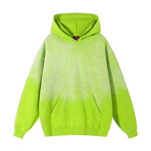 Sudaderas con Capucha al por Mayor Unisex Oversize Tie Dye Degradado Rosa Felpa Francesa Ajuste Regular Estilo Otoño Diseños con Bolsillos - Product Image 6