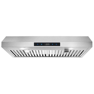Campana extractora de cocina bajo gabinete de 30 pulgadas, 600 CFM, de acero inoxidable, con panel táctil de 3 velocidades - Product Image 1