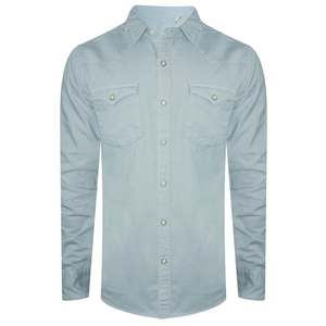 Jeans <b>Shirt</b> Soft Touch Fabric Casual <b>Button</b> Top for Lifestyle Wear Work Use Travel Looks and Daily Styling - Product Image 1