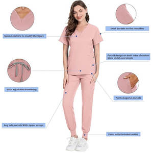 Conjuntos de Uniformes Médicos Antiarrugas de Primera Calidad, Elegantes y Profesionales, Uniformes de Hospital de Alta Calidad con Apariencia de Doctor, Personalizables - Product Image 4