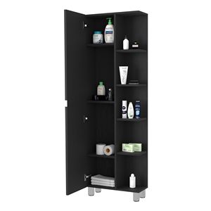 Mobiletto Porta Asciugamani Los Angeles con Cinque Ripiani e Una Divisoria per Arredo Bagno - Product Image 6