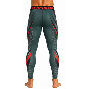 Pantalones de Compresión Deportivos Personalizados para Hombre, Leggings de Gimnasio de Alta Elasticidad, Transpirables, para Correr, Entrenamiento, Fitness, Deportes, OEM - Product Image 2
