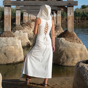 Vestido Maxi Bohemio para Mujer, Vestido de Hada para Festival, Vestido Boho con Capucha Inspirado en Hadas, Vestido para Cubrir el Bikini, Regalo para Ella - Product Image 4