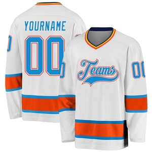 Maillot de hockey personnalisé OMMIZ INDUSTRY noir, jaune et blanc à motif abstrait effet éclaboussures, le plus vendu en gros - Product Image 2