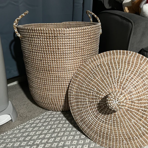 Cesta Redonda Tejida a Mano, Organizador de Almacenamiento para Decoración del Hogar y Exhibición en Tiendas, Proveedor Mayorista - Product Image 6