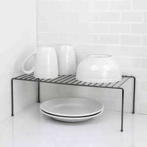 Expandable <b>Kitchen</b> Cabinet Shelf Organizer Metal Wire Spice Rack <b>Pantry</b> Storage Stand Countertop Cup Plate Bowl Shelving Rack - Product Image 1