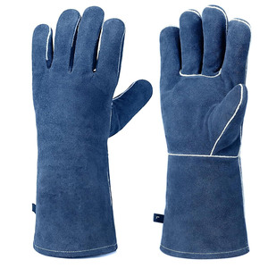Industrial Heat Resistant Welding <b>Gloves</b> for <b>Men</b> Premium Thick Grain Cowhide <b>Leather</b> Durable Breathable Protective <b>Gloves</b> - Product Image 4