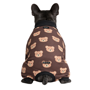 Pijama Enterizo para Perro con Estampado de Oso Negro, Ropa de Dormir Suave y Elástica para Mascotas, Cómoda y Transpirable para Todas las Estaciones, para Perros Pequeños y Medianos, para Interiores - Product Image 2