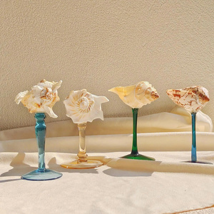 2026 New Season Natural Conch Shell Wine Glass Crystal Pearl Martini Glass Conch Cocktail Glass Jewelry Holders Bridesmaid Gift - Product Image 3
