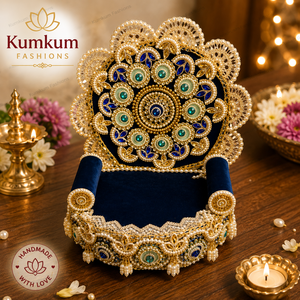 Mandir Decorativo Desmontable para Pooja, con Figuras de Dioses (Singhasan, Laddu, Gopal, Ganesha), para Janmashtami y Diwali, Recuerdos Festivos Indios - Product Image 4
