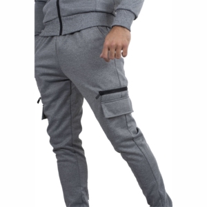 Custom Premium Tracksuit Men's Hooded Sports Tracksuit Activewear Jogger Set Gym Wear Running Wear Workout Wear <b>Silver</b> Tracksuit - Product Image 6