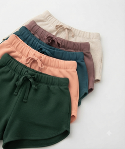 Shorts Casuales de Punto para Mujer con Bolsillos, Cintura con Cordón Ajustable, Corte Regular, Color Sólido, Tela de Algodón Transpirable - Product Image 4