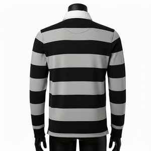 Maillot de rugby personnalisé en molleton de coton respirant pour broderie appliquée, manches longues, épais, pour hommes, OEM ODM, vente en gros - Product Image 6