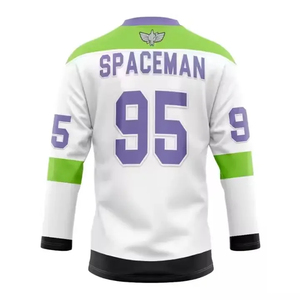 Customizable Dallas Ice Hockey Jerseys Anti-Bacterial Breathable 100% Polyester Sublimation And Customizable Logo & Design - Product Image 5