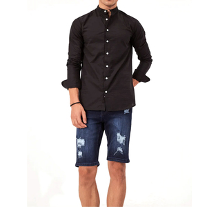 Factory Customized Men Loose Fitness <b>Jeans</b> Demin Rhinestone Shorts Casual Summer Breathable Latest Design For Men High Quality - Product Image 1