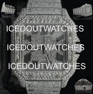 Reloj de Cuarzo Cuadrado para Hombre, Reloj de Pulsera de Diamantes de Lujo, Relojes Hip-hop, Relojes de Moissanita Baratos - Product Image 1