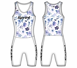 Combinaison de lutte personnalisée pour femmes, imprimée par sublimation, compression, une pièce, uniforme de lutte OEM ODM - Product Image 2
