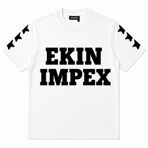 Camiseta de Algodón Blanca Personalizada con Logotipo Estampado en Relieve, Estilo Veraniego |   Camiseta Oversize de Cuello Redondo Estilo Urbano - Product Image 1