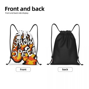 Showspeed Nylon Polyester Lining Drawstring Backpack for Basketball Gym <b>Yoga</b> with Adjustable Strap Unisex - Product Image 2