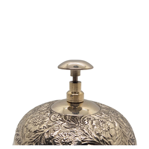 Luxury <b>Brass</b> Reception Service <b>Bell</b> Vintage Hotel Counter Call <b>Bell</b> Antique Engraved Front Desk <b>Bell</b> Restaurant Home Office - Product Image 2