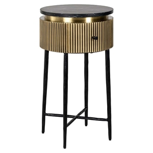 Cómoda Moderna de Madera Maciza Ecológica con Acabado Antiguo, Gran Capacidad, 2 Cajones, Mueble de Almacenamiento para Sala de Estar - Product Image 4