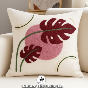 High Quality Tufted Cotton <b>Cushion</b> Cover Embroidered Woven Techniques for Home Living Room Sofa <b>Bed</b> Waist Pillow Hotels By ITHL - Product Image 1