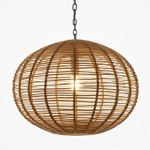 Lámpara Colgante de Ratán de Diseño Moderno, Color Personalizado, Iluminación Decorativa de la Más Alta Calidad, Forma Personalizada, Decoración para el Hogar - Product Image 6