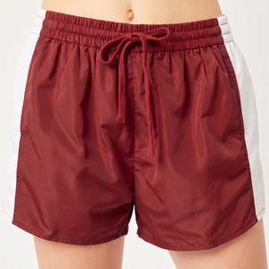 Shorts coupe-vent pour femme / Shorts coupe-vent streetwear 100 % nylon pour femme, taille mi-haute - Product Image 1